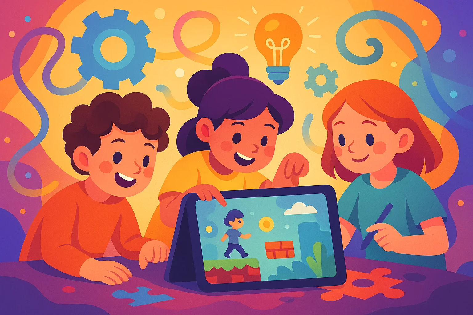 Иллюстрация: творческий полёт и командная работа